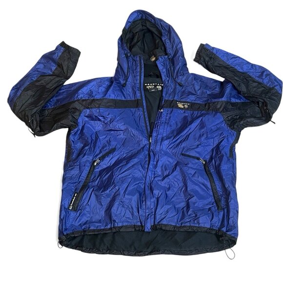 vtg MOUNTAIN HARDWEAR Conduit SL Blue Hooded Outdoor Soft Shell Jacket XL/XG - Picture 3 of 6